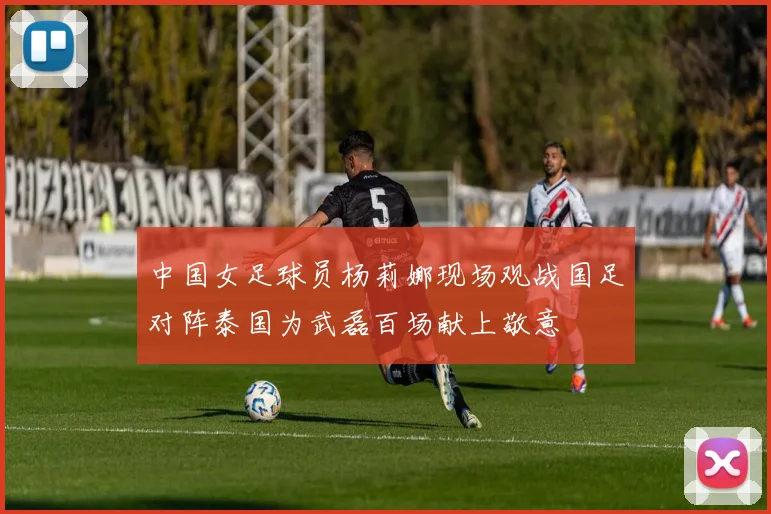 中国女足球员杨莉娜现场观战国足对阵泰国为武磊百场献上敬意